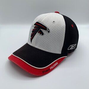 Atlanta Falcons NFL White Black Red Reebok Adjustable Strapback Hat